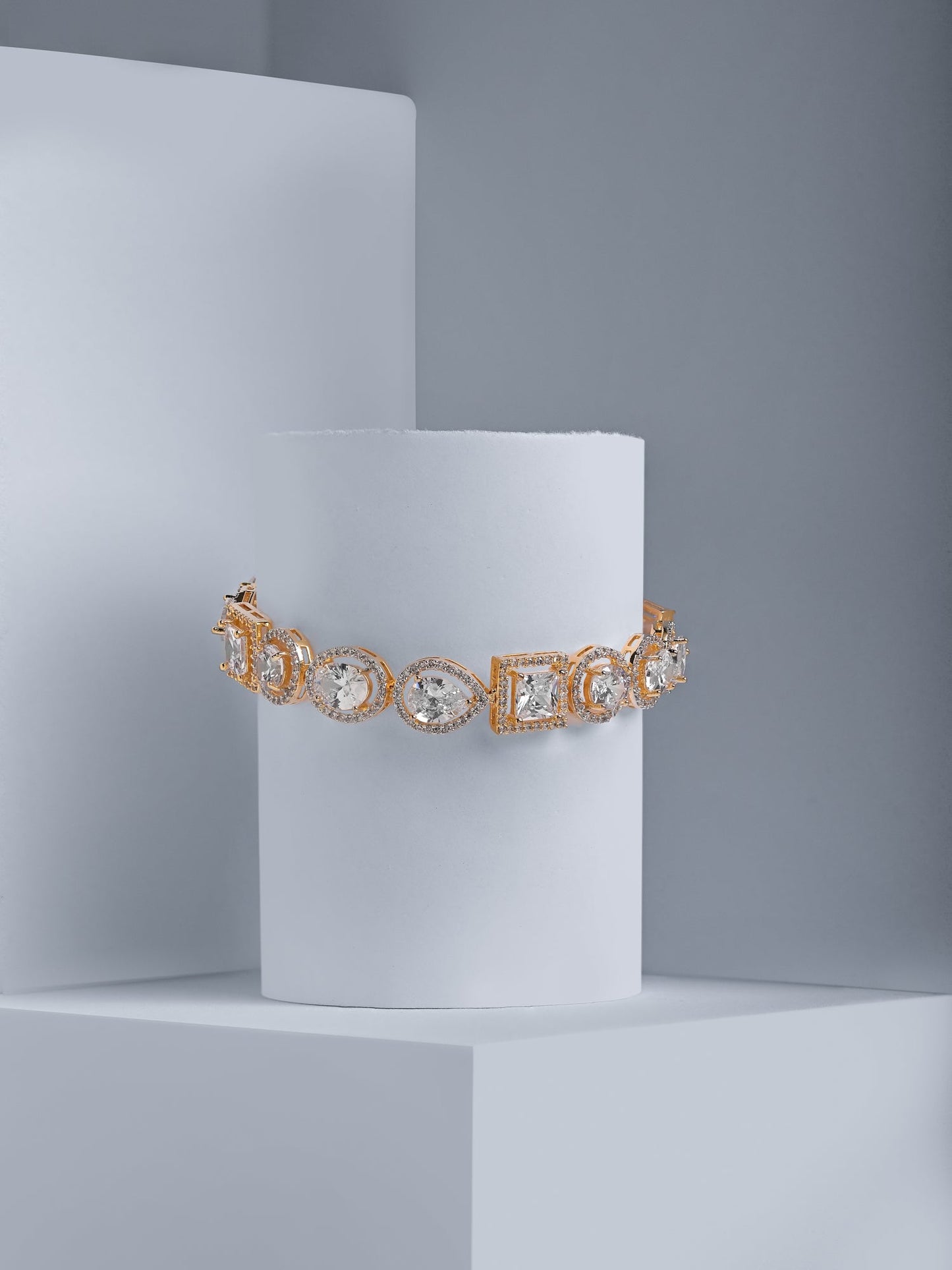 Multi Shape Diamond Tennis Bracelet