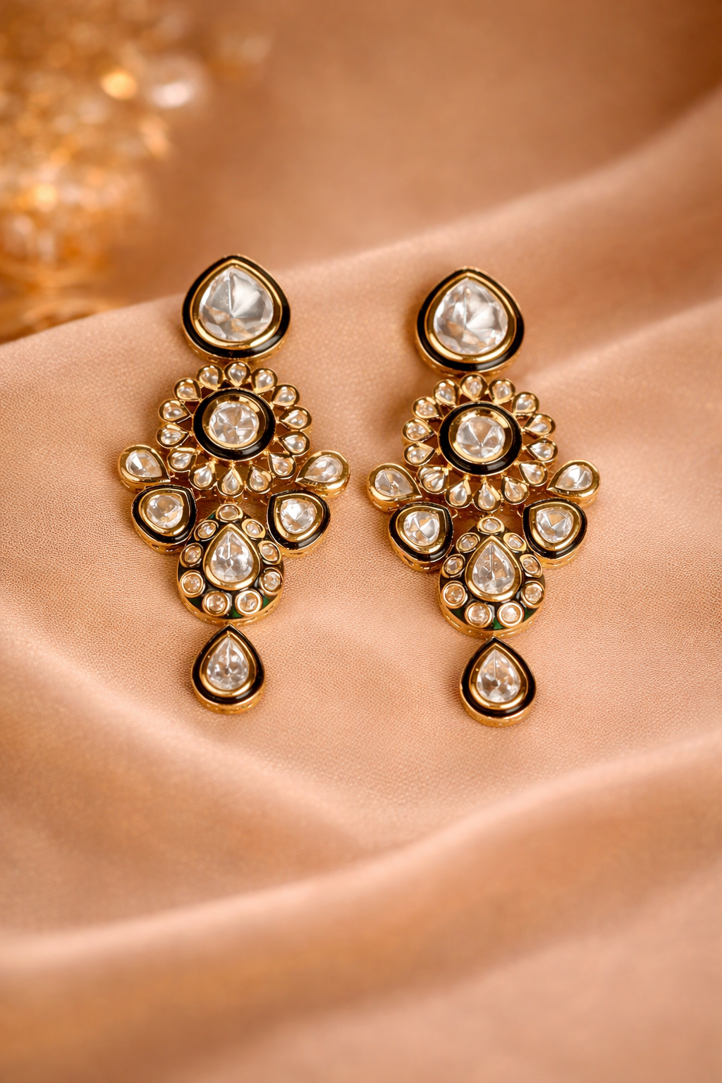 Simple Jadau Earrings