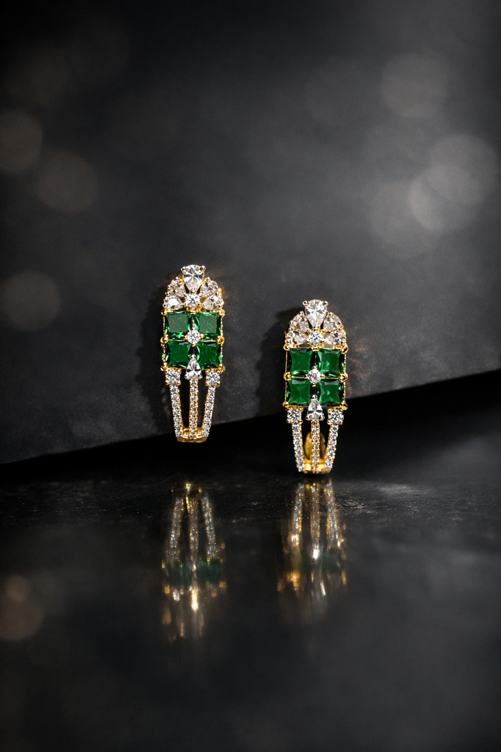 Everyday Earrings with a touch of Green