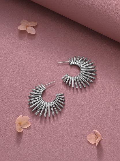 Silver Rays Earrings