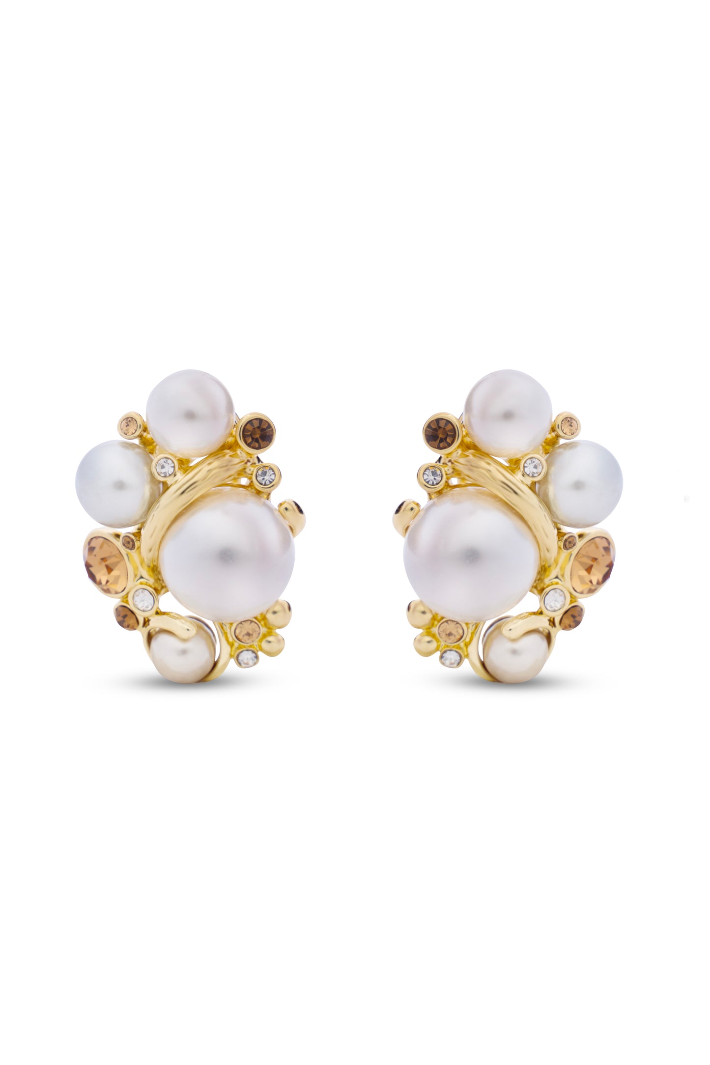 Pearl Cluster in Gold Pendent Set
