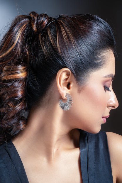 Silver Rays Earrings