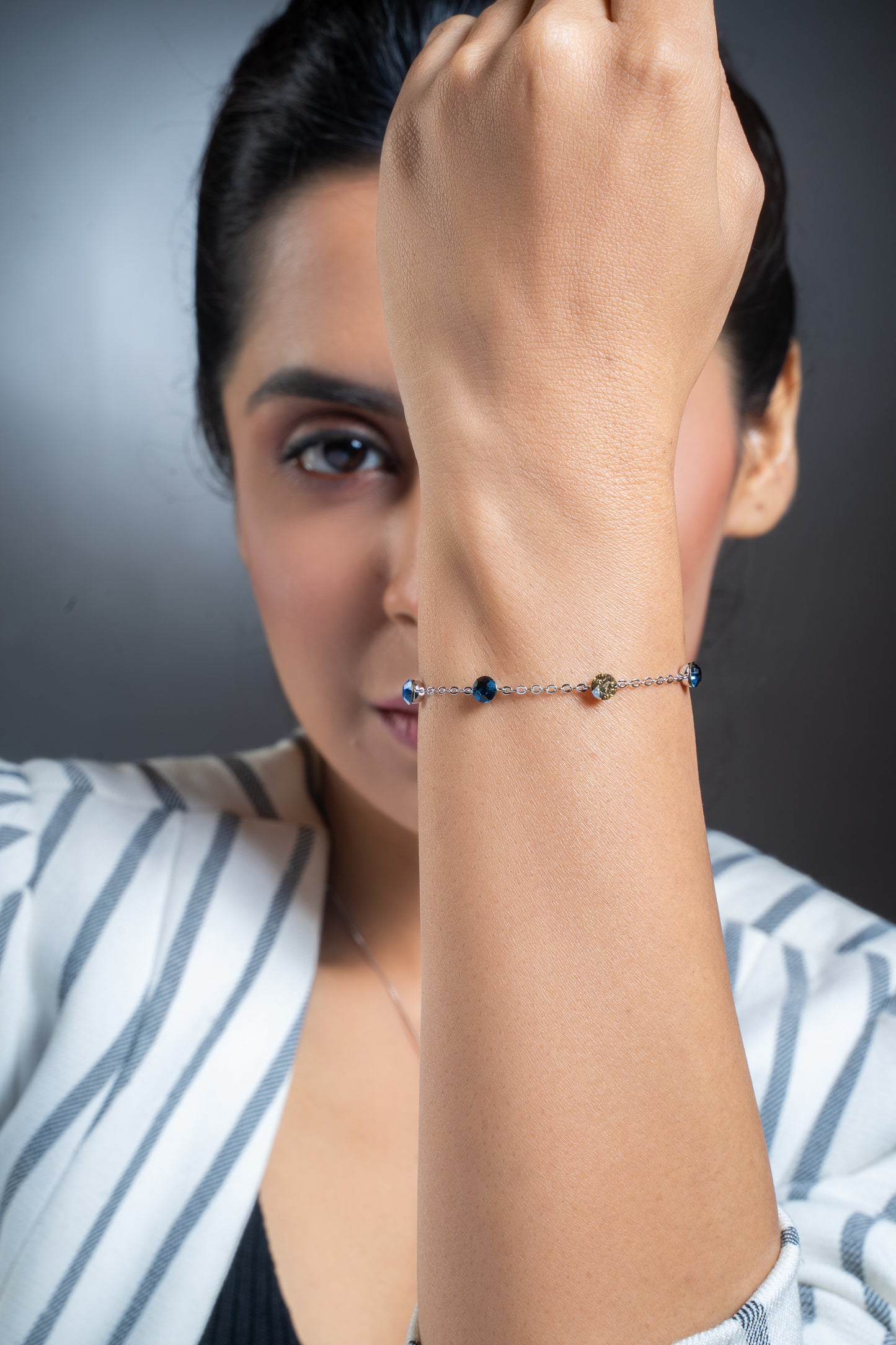 Sapphire Shades Swarovski Crystal Bracelet