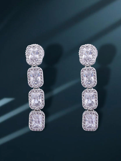 Princess Cut Diamond Necklace Set