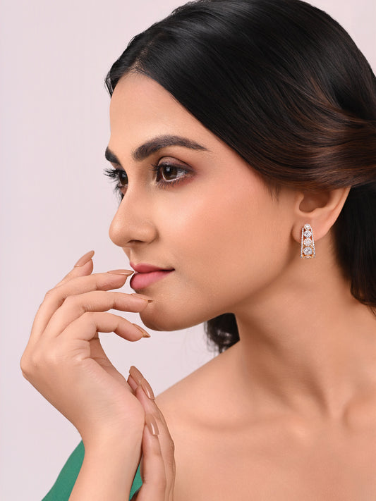 Concentric Diamond Setting Hoops