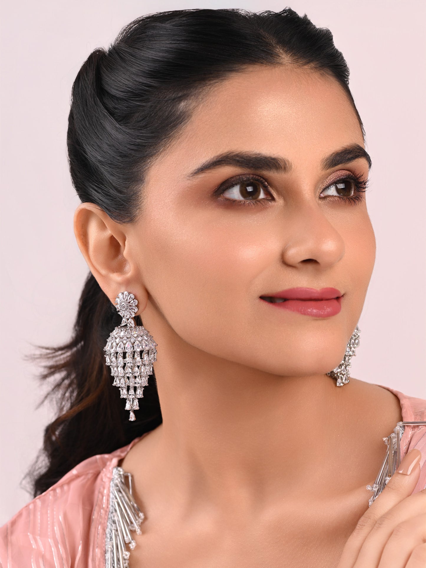 Inverted Chandelier Diamond Earrings