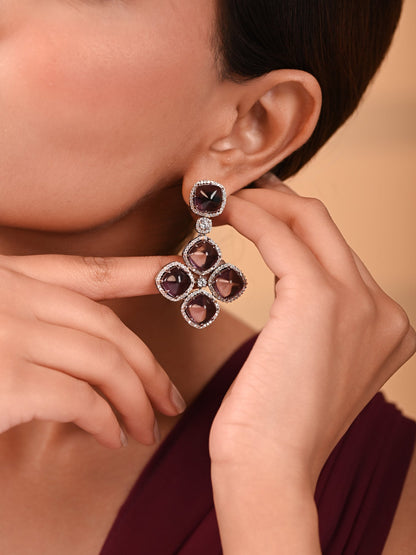 Diamond & Wine Danglers