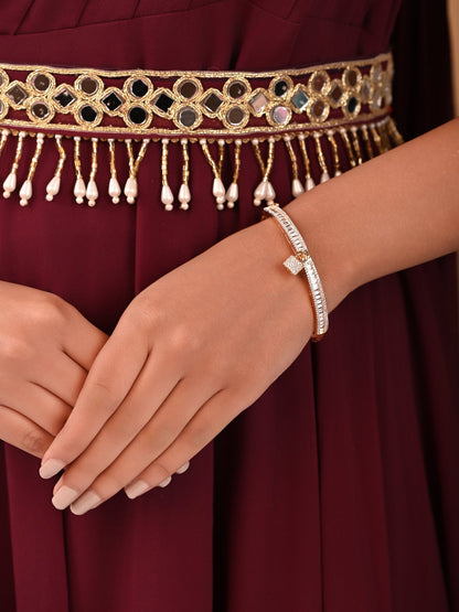Italian Diamond Bracelet with Lock