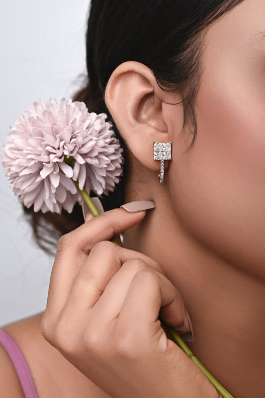 Princess Cut Swarovski Crystal Earring