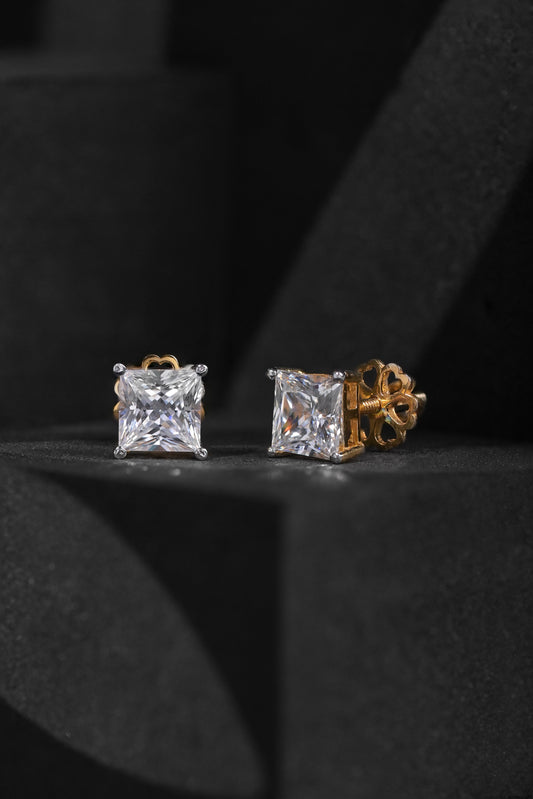 Swarovski Crystal Princess Cut Studs