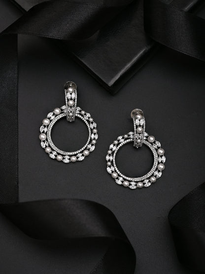 Evergreen Pearl Zircon Danglers