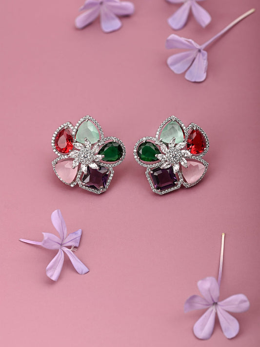 Multi Colour Flower Earring