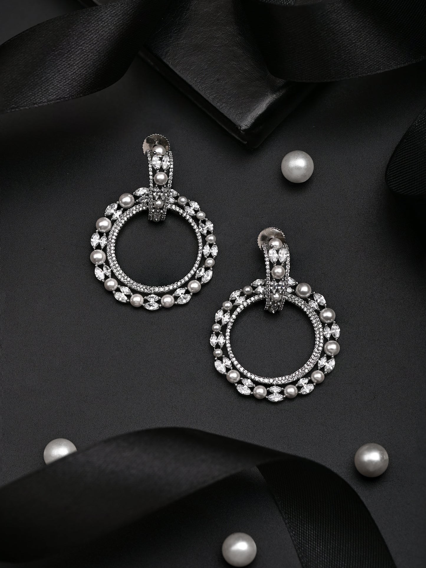 Evergreen Pearl Zircon Danglers