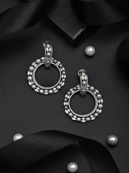 Evergreen Pearl Zircon Danglers