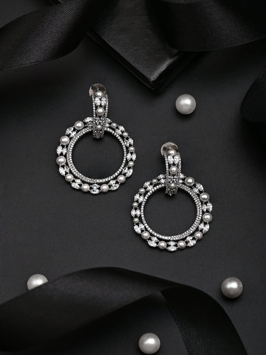 Evergreen Pearl Zircon Danglers