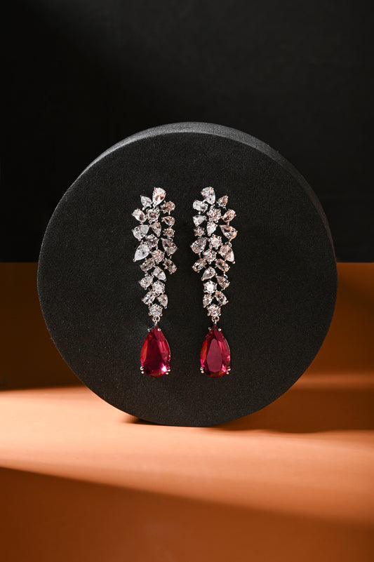 Ruby Diamond Danglers