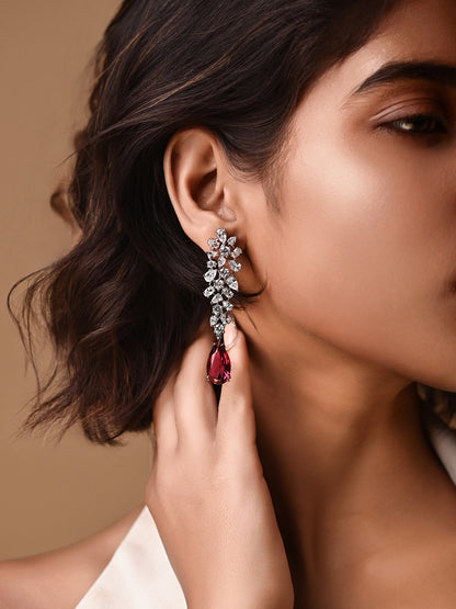 Ruby Diamond Danglers