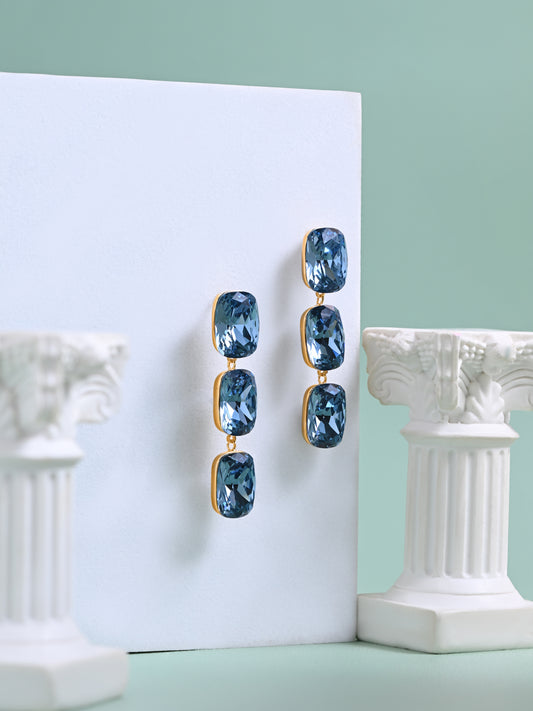 Turquoise Crytsal Danglers