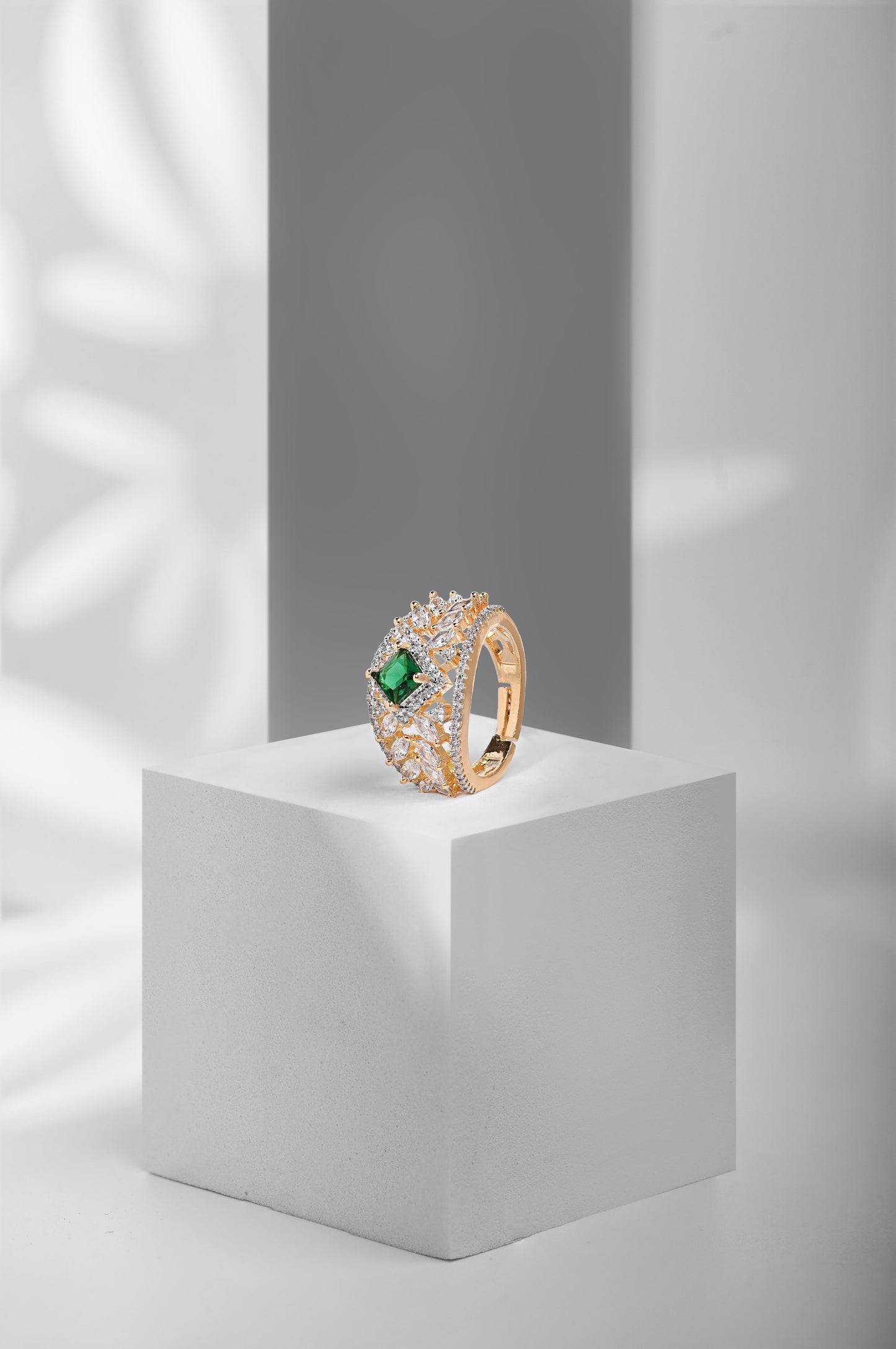 Emerald Green Zircon Ring