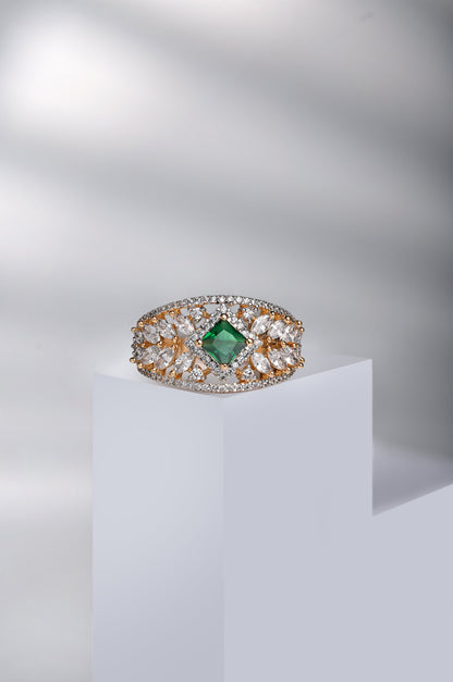 Emerald Green Zircon Ring