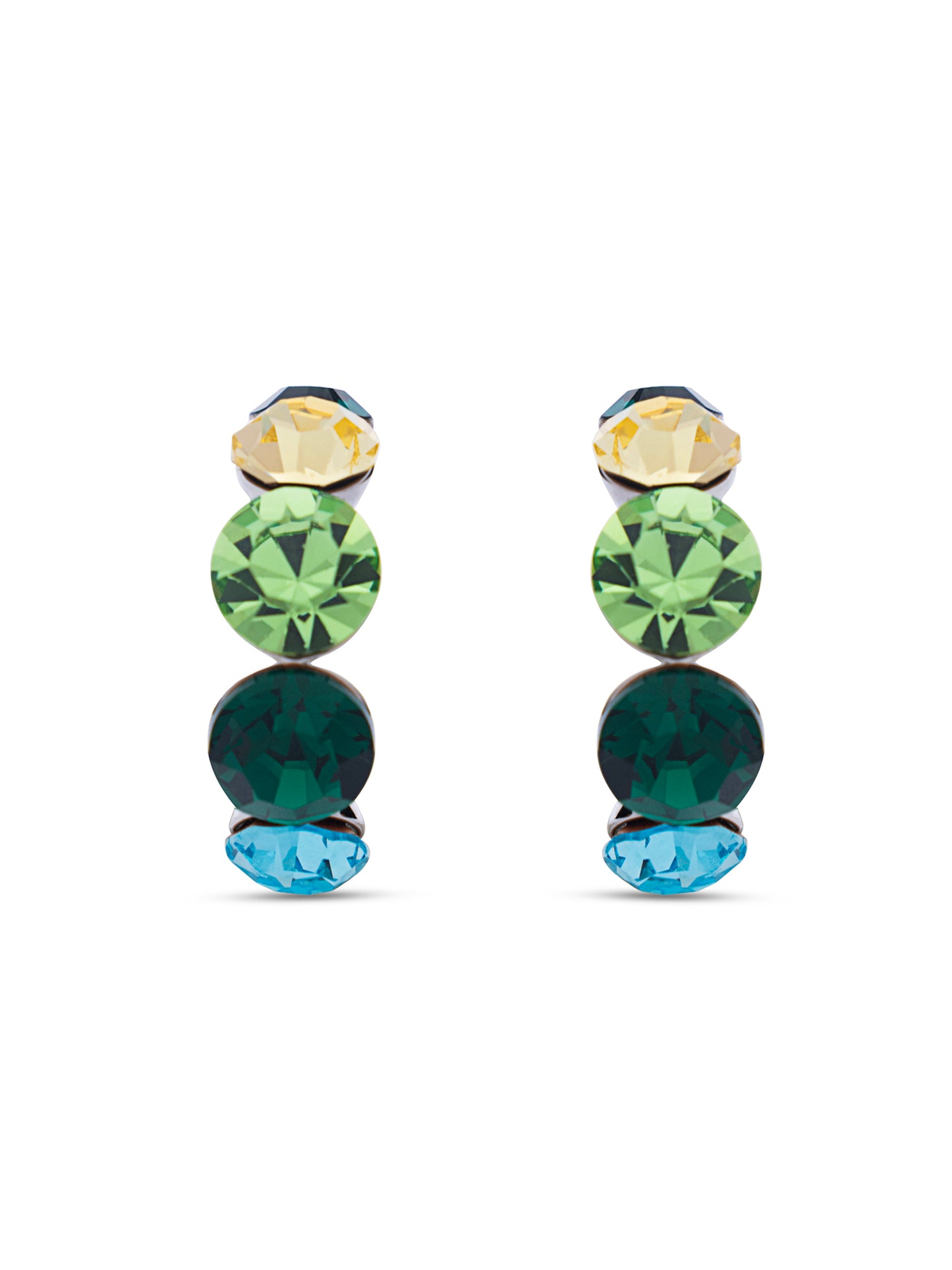 Sage Green Swarovski Crystal Hoops
