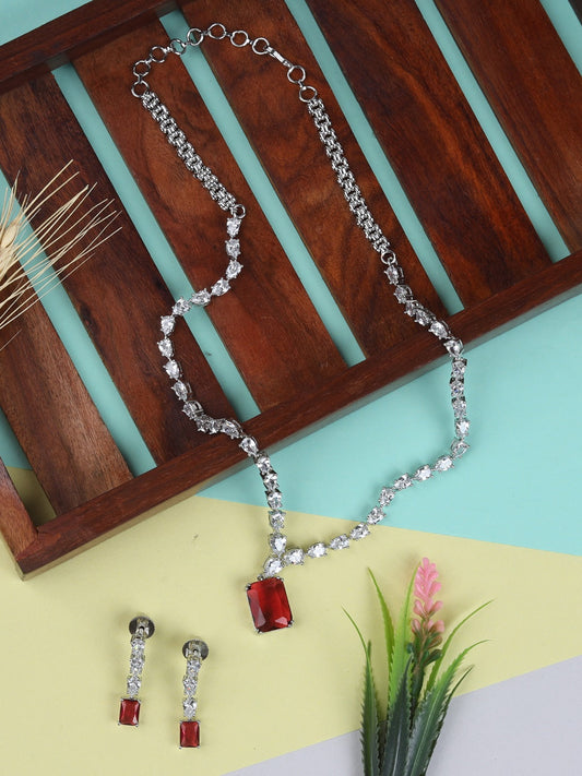 Ruby Necklace Set