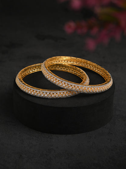 Ruby Zircon Diamond Pair Of Bangles