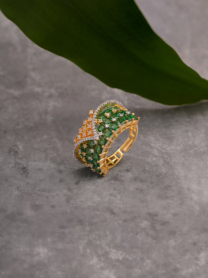 Emerald Setting Ring with Diamonds