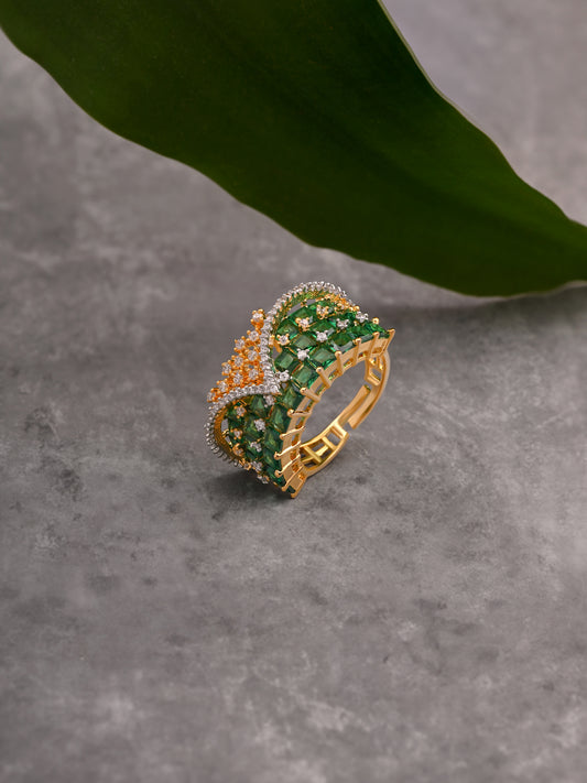 Emerald Setting Ring with Diamonds