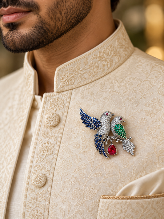 Krrystafee 18K Plating Chirpy Rabbit Broach