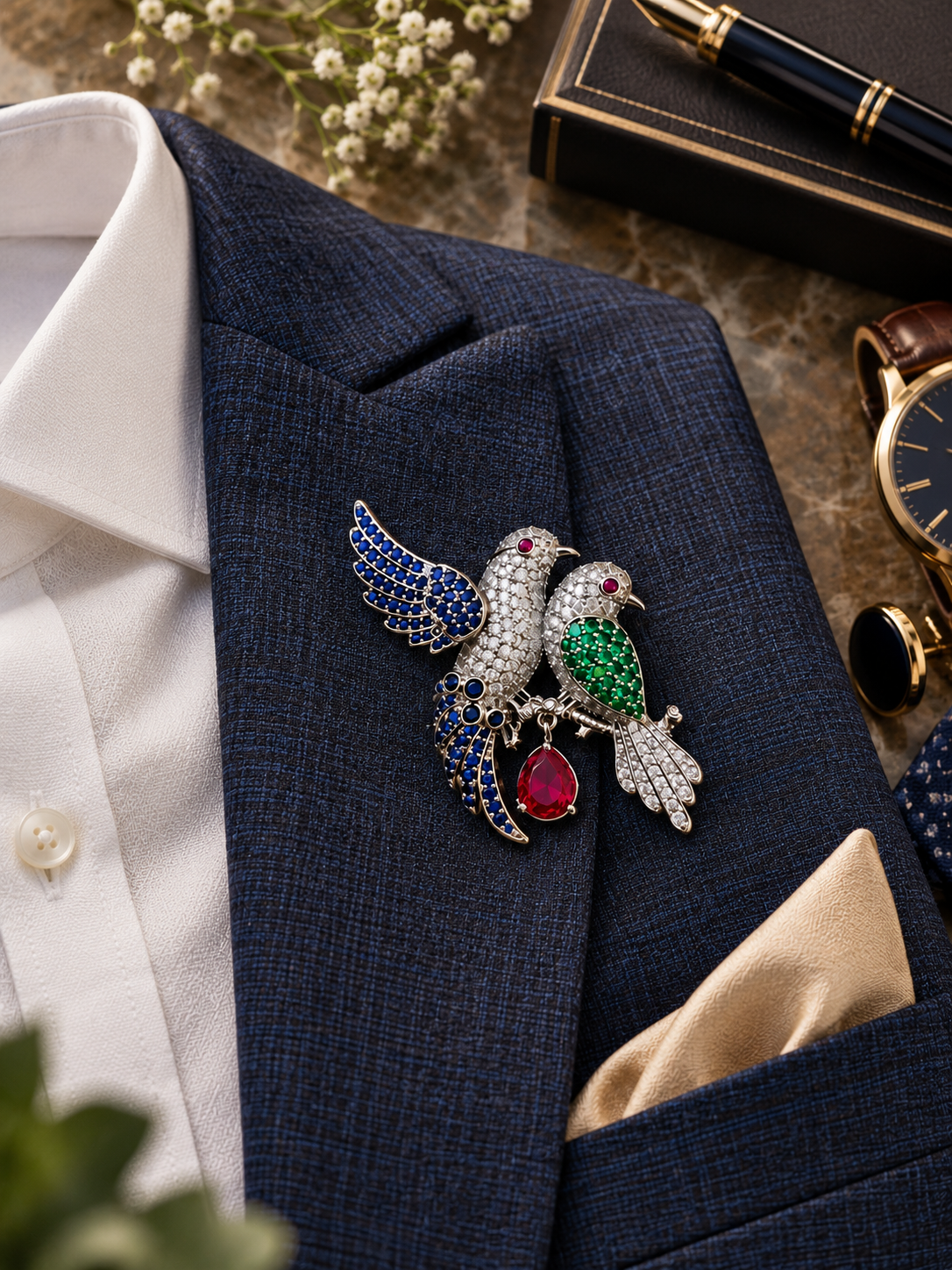 Krrystafee 18K Plating Chirpy Rabbit Broach