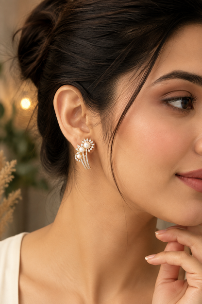 Krrystafee 18K Gold Silver Plated Versatile Everyday Earrings for Women | Office Daily Wear
