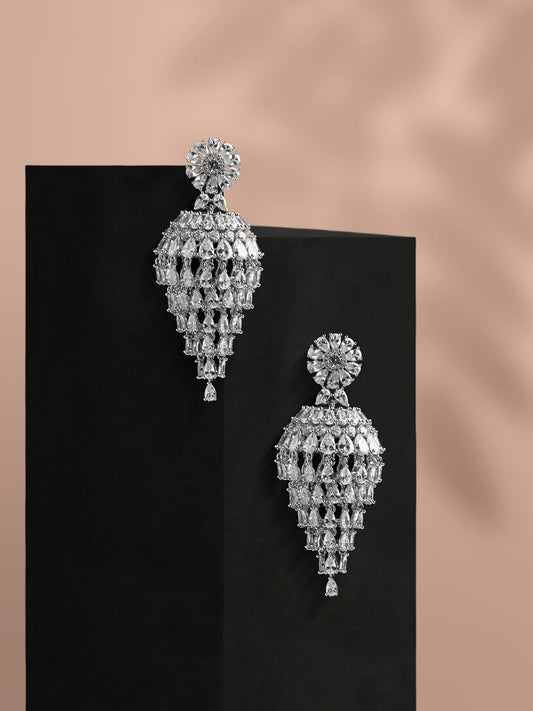Inverted Chandelier Diamond Earrings