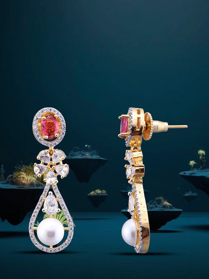 Ruby Reverber Zircon Earrings