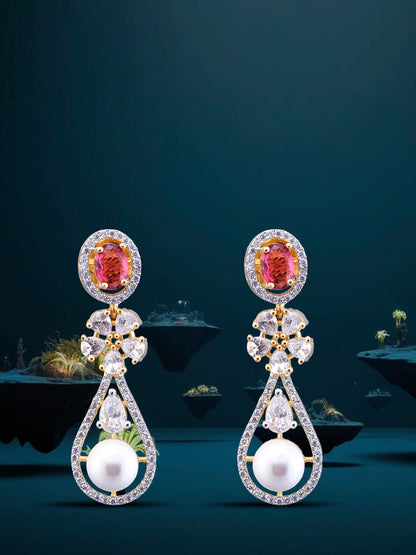 Ruby Reverber Zircon Earrings